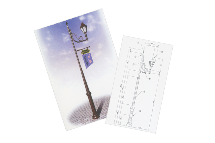 街路灯完成までの流れ シミュレーション作成